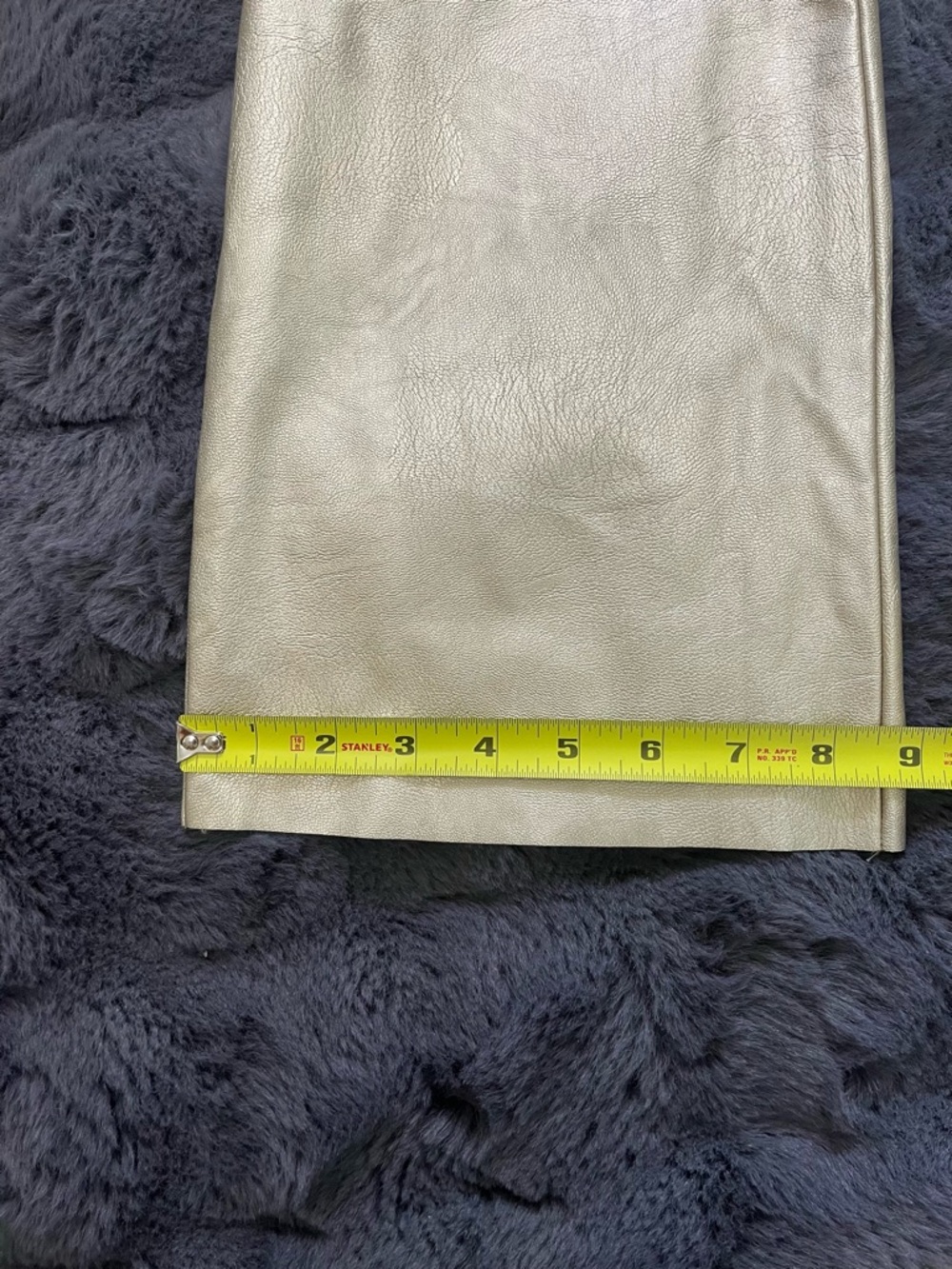 Vince Camuto Metallic Cream Bootcut Flare Pants Size 2 Side zipper - Picture 10 of 12